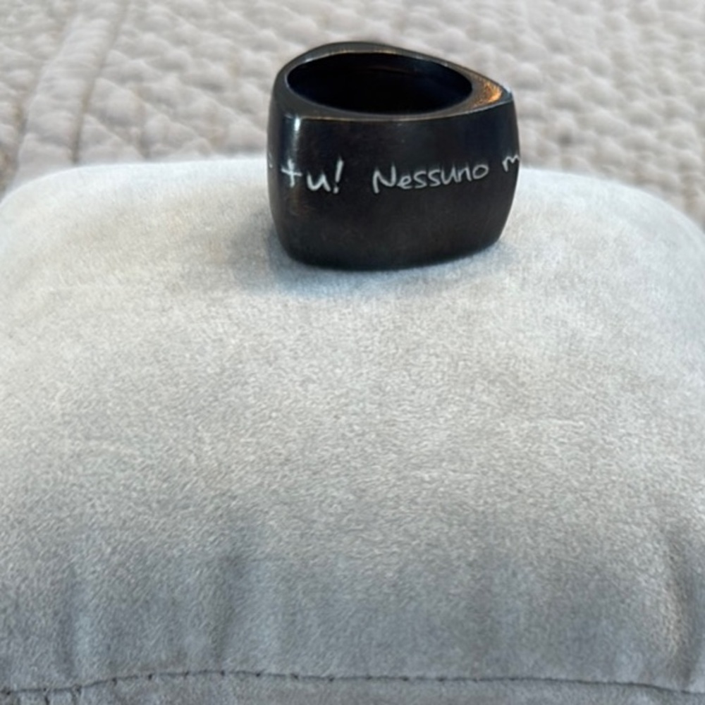 Black Engraved Ring